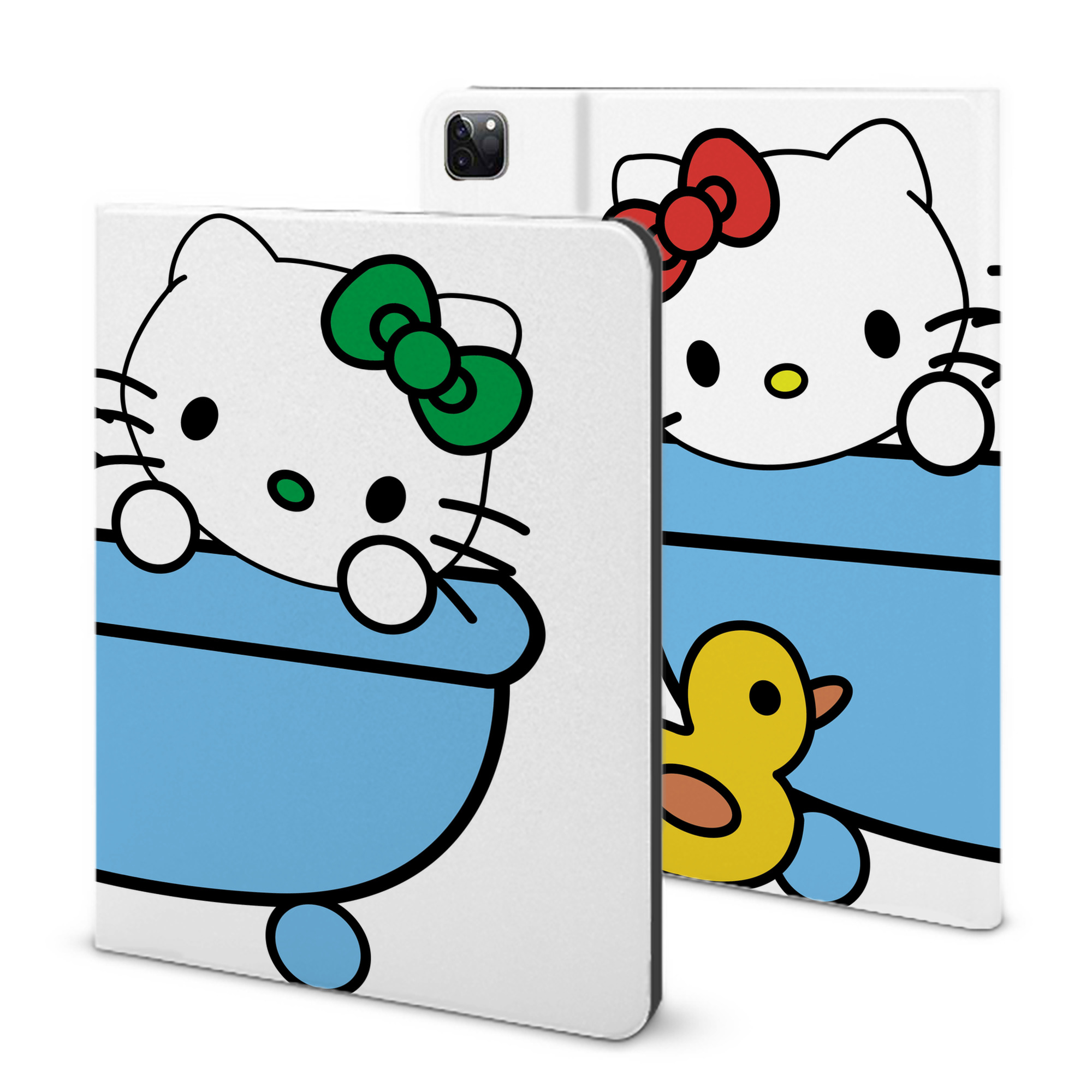 （画像用） Hello Kitty ハローキティ IPad ケース ブック型 PUレザー TPU 耐衝撃 軽量 薄型 ペン収納なし 全面保護 IPad 各モデル対応